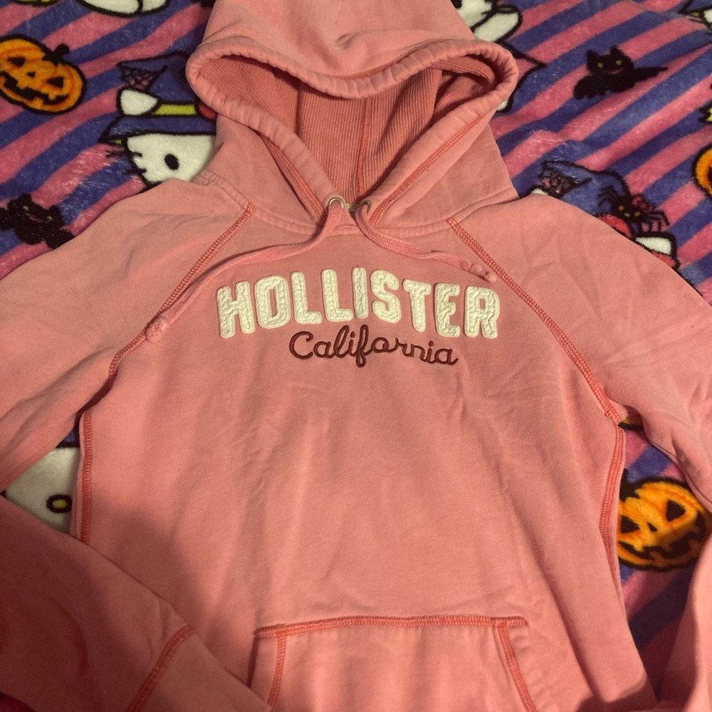 Y2K Hollister Co pink hoodie